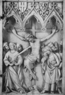 Wing, right (part of a diptych), 1 register, 3 arches across (plaquette; frise d'arcatures) (Front)