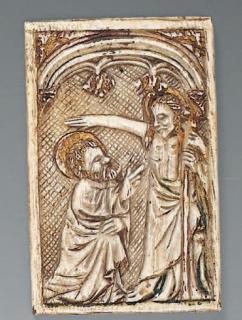 Panel (fragment of a box or polyptych), 1 register, 1 arch across (plaquette; tabernacle; boite) (Front)