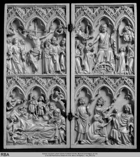 Diptych, 2 registers, 3 arches across (frise d'arcatures) (Front)