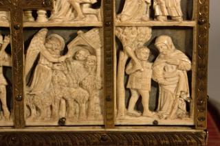 Casket with openwork panels (plaques ajourées; coffret); known as the ‘Flaxley Casket’ (Detail, front)