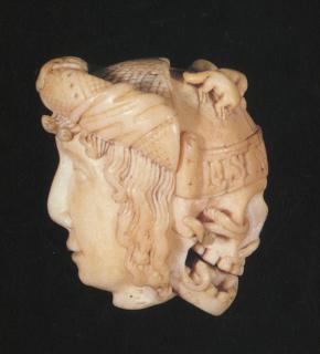 Rosary bead, 2 faces (chapelet)