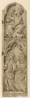 Panel (fragment of a triptych), 2 registers, 1 arch across (Front)