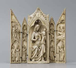 Gabled polyptych, with arches (tabernacle) (Front)