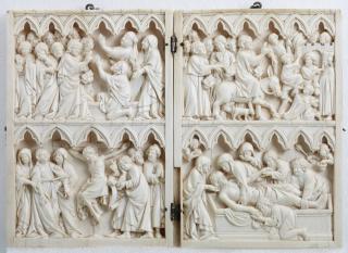 Diptych, 2 registers, 6 and 5 arches across (frise d'arcatures) (Front)