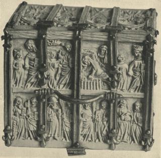 Casket with arches (coffret; frise d'arcatures); used as a reliquary (Lid)