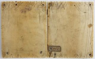 Diptych, 1 register, 3 arches across (plaquettes; frise d'arcatures) (Back)