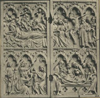 Diptych, 2 registers, 3 arches across (frise d'arcatures) (Front)