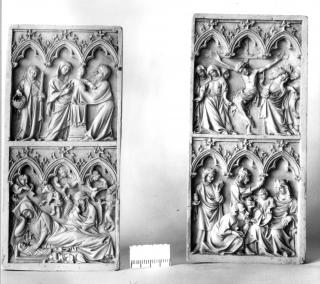 Diptych, 2 registers, 3 arches across (frise d'arcatures) (CAST, front)