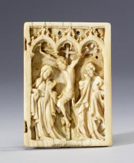 Wing, right (fragment of a diptych), 1 register, 3 arches across (frise d'arcatures; plaquette) (Front)