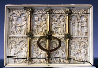 Casket with arches, 2 registers (coffret; frise d'arcatures) (Lid)