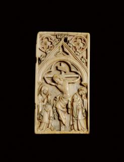 Wing, right (fragment of a diptych), 1 register, 1 arch across (plaquette) (Front)