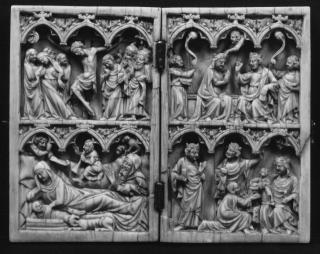 Diptych, 2 registers, 3 arches across (frise d'arcatures) (Front)