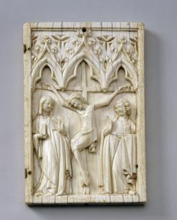 Wing, right (fragment of a diptych), 1 register, 3 arches across (plaquette, frise d'arcatures) (Front)