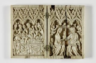 Diptych, 1 register, 3 arches across (plaquettes; frise d'arcatures) (Front)