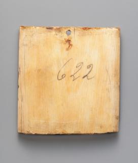 Panel, 1 register (fragment of a diptych; wing, left; lower register) (Back)