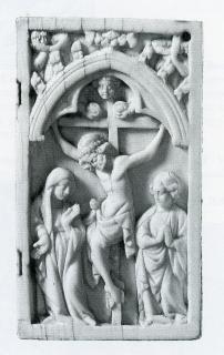 Wing, right (fragment of a diptych), 1 register, 1 arch across (plaquettes) (Front)