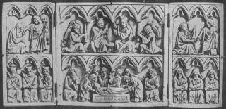 Triptych, 2 registers, 3 and 4 arches across (frise d'arcatures) (Front)