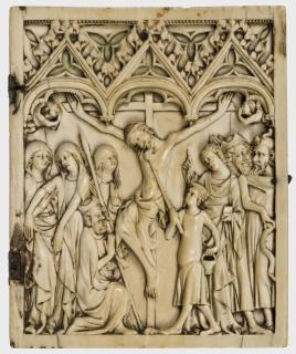 Wing, right (fragment of a diptych), 1 register, 3 arches across (frise d'arcatures; plaquette) (Front)