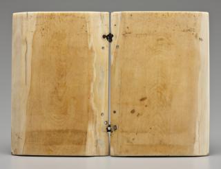 Diptych, 1 register, 3 arches across (frise d'arcatures; plaquettes) (Back)