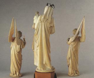 Statuette (part of a group); Virgin and Child from the Abbey Church of Saint-Denis (Vierge de Saint-Denis) (Back)