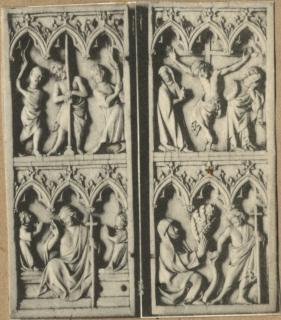 Diptych, 2 registers, 3 arches across (frise d'arcatures) (Front)