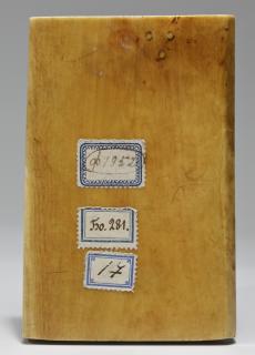 Wing (fragment of a diptych), 1 register (plaquette) (Back)