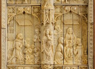 Gabled triptych, 3 and 4 registers (frise d'arcatures) (Detail)