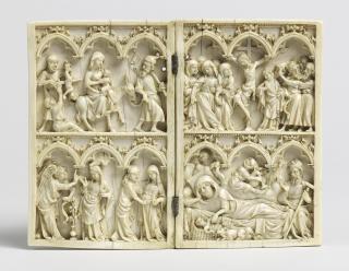 Diptych, 2 registers, 3 arches across (frise d'arcatures) (Front)