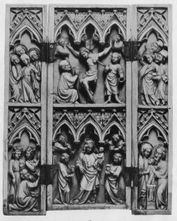 Triptych, 2 registers, with arches (frise d'arcatures) (Front)