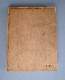 Wing, left (fragment of a diptych), 1 register, 1 arch across (plaquette) (Back)