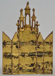 Polyptych with ivory reliefs, 1 and 2 registers (tabernacle; appliqués); also known as Madonna di Monteguaitano and Madonna delle Grazie (Back)