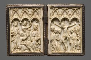 Diptych, 1 register, 3 arches across (plaquettes; frise d'arcatures) (Front)