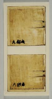 Wing, right (fragment of a diptych), 2 registers, 3 arches across (frise d'arcatures) (Back)