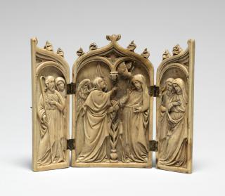 Ogee-arched triptych, 1 register (Front)