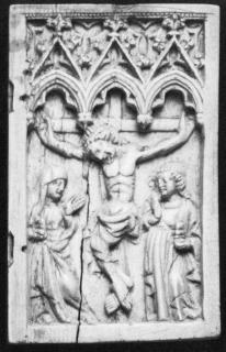 Wing, right (fragment of a diptych), 1 register, 3 arches across (frise d'arcatures; plaquette) (Front)