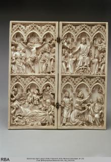 Diptych, 2 registers, 3 arches across (frise d'arcatures) (Front)