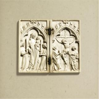 Diptych, 1 register, 1 arch across (plaquettes) (Front)