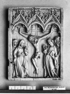 Wing, right (fragment of a diptych), 1 register, 3 arches across (frise d'arcatures; plaquette) (Front)