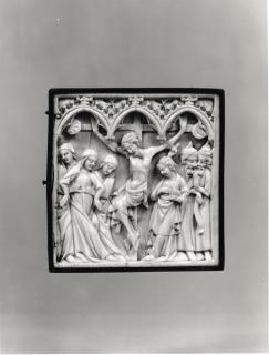 Diptych, 1 register, 3 arches across (plaquette; frise d'arcatures) (Wing, left)