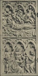 Diptych, 2 registers, 3 arches across (frise d'arcatures) (Wing, left)