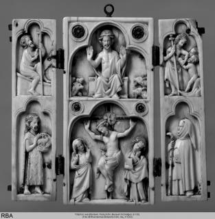 Triptych, 2 registers, with trefoils arches (Front)