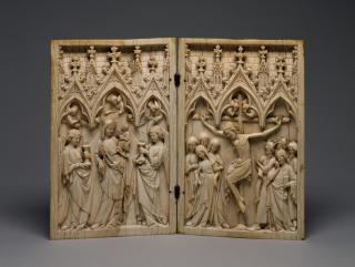 Diptych, 1 register, 3 arches across (plaquettes; frise d'arcatures) (Front)