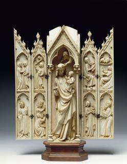 Gabled polyptych (tabernacle); also known as the Germiny Polyptych (Front)