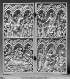 Diptych, 2 registers, 3 arches across (frise d'arcatures) (Front)