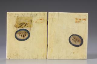 Diptych, 1 register, 3 arches across (plaquette; frise d'arcatures) (Back)