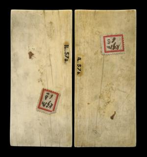 Diptych, 2 registers, with quatrefoils (quatre-feuilles) (Back)