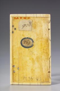 Writing tablet, 1 register, 1 arch across (plaquette; tablette à écrire); reused as a diptych wing (Back)