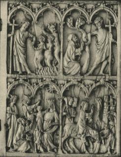 Diptych, 2 registers, 4 arches across (frise d'arcatures, colonnettes) (Wing, right)