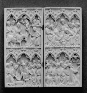 Diptych, 2 registers, 3 arches across (frise d'arcatures) (Front)