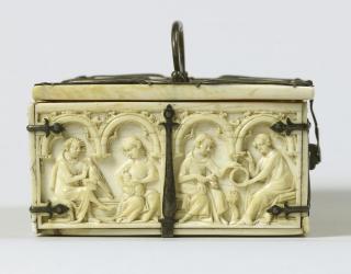 Casket with arches (coffret; frise d'arcatures) (End, left)